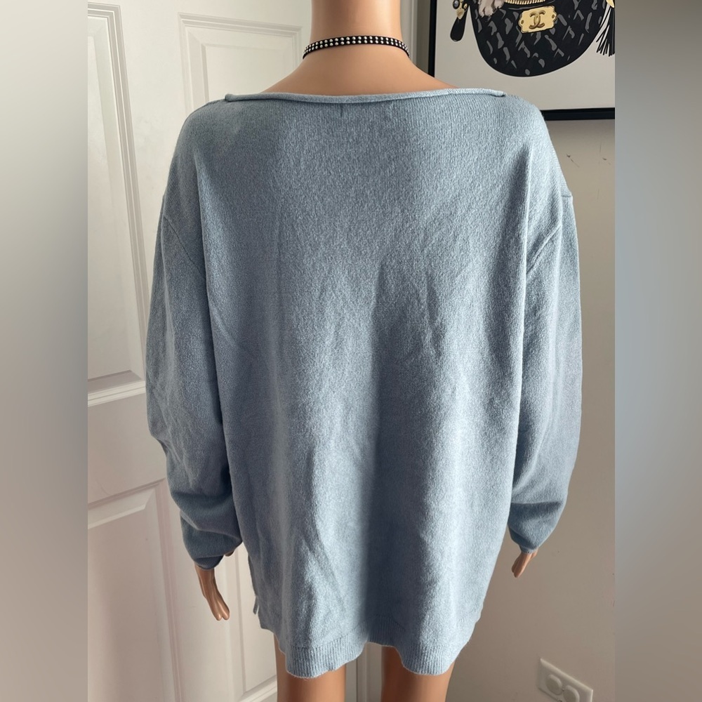 (NWT) Wit & Wisdom Blue Sweater w/ embossed star | Size XL - Picture 2 of 5